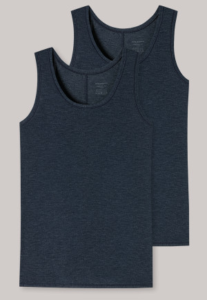Tanktops 2-pack nachtblauw - Personal Fit
