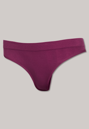 Seamless thong bamboo berry - Active Mesh Bamboo