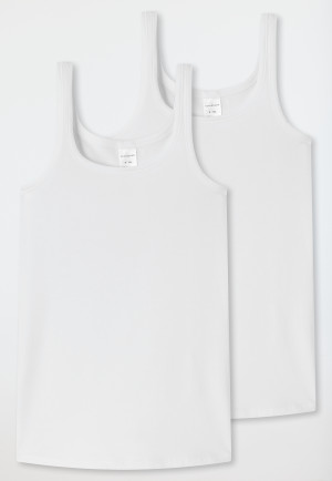 Tops 2er-Pack Organic Cotton weiß - 95/5