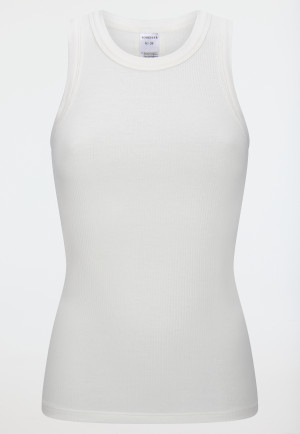 Chemise à bretelles côtelé off-white - Revival Paula