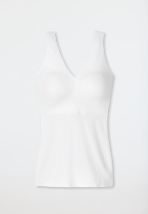 Strappy top microware removable pads white - Invisible Soft