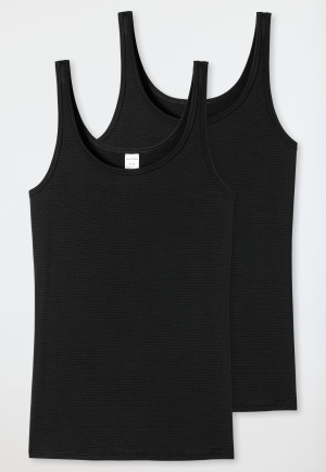 Tank tops 2-pack black - Modal Essentials