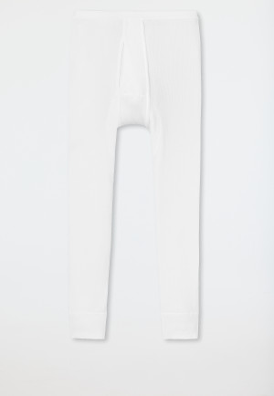 Onderbroek 3/4-lengte met opening wit - Original dubbelrib