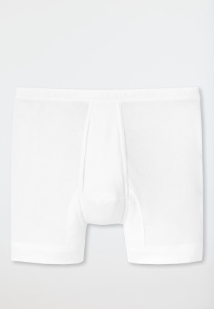 Korte broek met fijnrib gulp wit - Original Feinripp