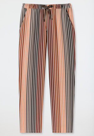 Geweven broek lange viscose strepen multicolor - Mix+Relax