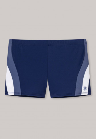 Shorts da bagno rétro blu scuri strisce laterali - Aqua