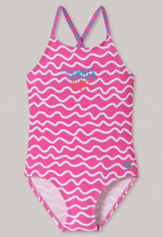 Badeanzug Wirkware recycelt LSF40+ Wellen mehrfarbig - Cat Zoe