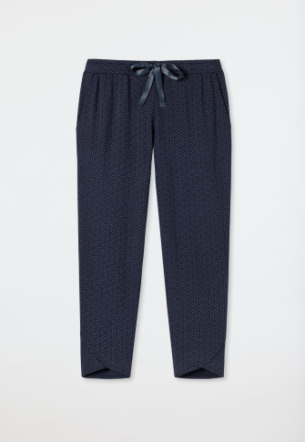 Jersey broek 3/4-lengte tulpenzoom nachtblauw bedrukt - Mix+Relax