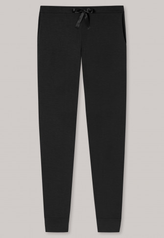 Pantaloni lounge lunghi in modal con polsini di colore nero - Mix+Relax