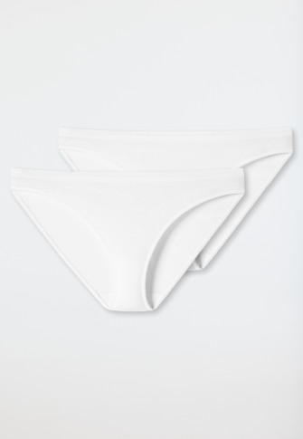 Mini panty 2-pack organic cotton white - 95/5