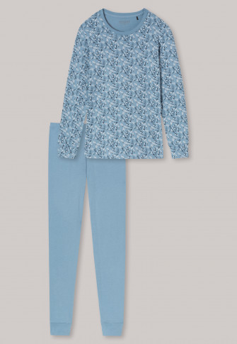 Pyjama long avec poignets ajustés bleu clair - Essentials Comfort Fit