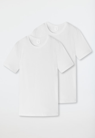 Shirt korte mouwen 2-pack organic cotton wit - 95/5