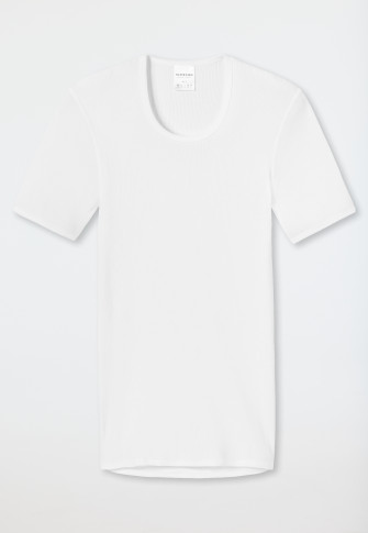 T-Shirt à manches courtes blanc côtelé double - Original Classics