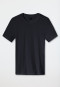 T-shirt met korte mouwen, jersey, elastisch, ronde hals, blauwzwart - Long Life Soft