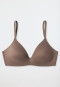 Bra without underwire padded brown - Invisible Soft