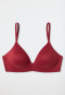 Bra without underwire padded burgundy - Invisible Soft