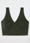 Bustier Microfaser herausnehmbare Pads dunkelgrün - Invisible Soft