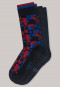 Herrensocken 2er-Pack Pima Baumwolle nachtblau/ mehrfarbig - Long Life Cool