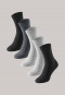 Women's socks in 5-pack stay fresh patterned mottled gray-black - Bluebird