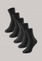 Women's socks in 5-pack stay fresh polka dots black - Bluebird