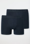 Shorts, 2-pack, woven elastic waistband, midnight blue - 95/5