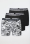 3-pack of Shorts, Black/Black-and-White Patterned - 95/5