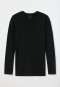 Shirt langarm  Rundhals schwarz - 95/5