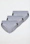 Rioslips 3-pack streepjes grijs-gemêleerd - 95/5
