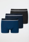 Lot de 3 shorts avec ceinture élastique tissée bleu/noir - « 95/5 »