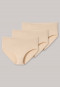 Midi panty 3-pack organic cotton sand - 95/5