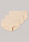 Boyshorts 3-pack organic cotton sand - 95/5