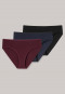 Panties 3-pack black/dark blue/burgundy - Cotton Essentials