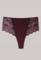 High-waisted thong lace burgundy - Feminine Lace