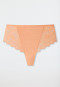 High-waisted thong lace peach - Feminine Lace