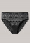 Highwaist slip kant-all-over zwart - Feminine Lace