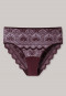 Slip taille haute en dentelle intégrale bordeaux - Feminine Lace