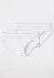 Set van 2 panty's dubbelrib wit - Long Life Rib