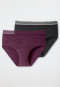 Period panties 2-pack lace black/plum - Secret Care