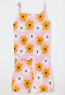 Jumpsuit short organic cotton V-neck flowers pink - Happy Summer