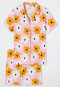 Pyjamashort biologisch katoen knoopsluiting bloemen roze - Pyjama Story