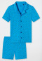 Pyjama kurz Organic Cotton Knopfleiste aqua - Pyjama Story