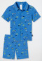 Pyjama kurz Knopfleiste Organic Cotton Ratte Camping blau - Rat Henry