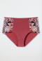 High-waisted panty sustainable microfiber lace berry - Summer Floral Lace