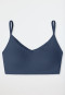 Zachte beha zonder beugel uitneembare cups kant blauw - Seamless Recycled Rib