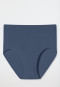 Slip a vita alta a coste di colore blu - Seamless Recycled Rib