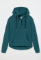 Hoodie long-sleeved Lyocell oversized hood blue-green - Mix+Relax Lounge