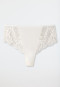High-waisted thong lace lurex off-white - Glam Lace