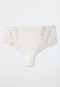 Perizoma a vita alta in pizzo lurex, bianco sporco - Glam Lace