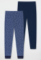 Underpants long 2-pack organic cotton soft waistband wild animals dark blue/blue - Natural Love
