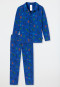 Pyjama jersey véhicules dinosaures bleu roi - Pyjama Story